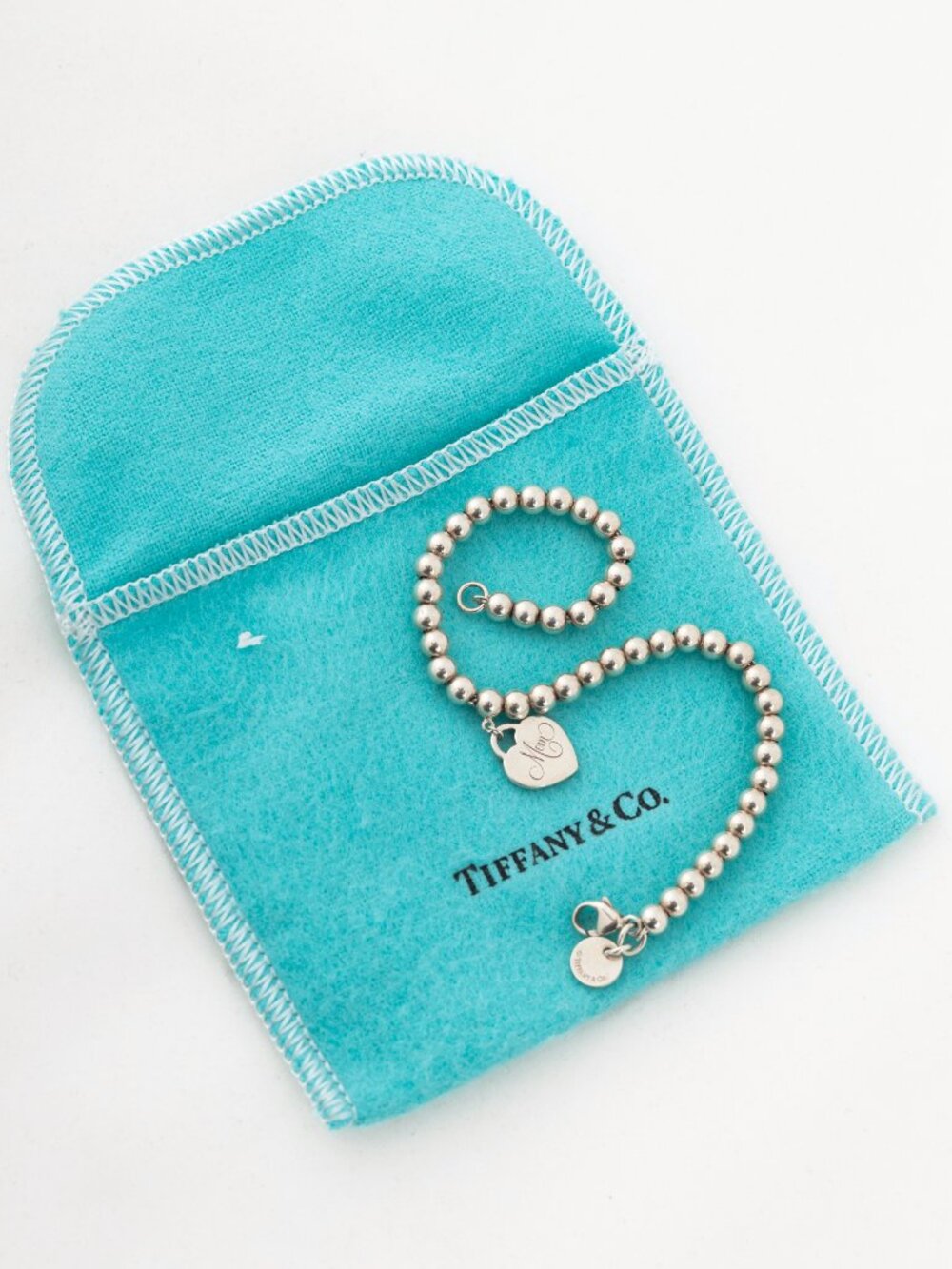 Tiffany & Co. Return to Tiffany Mom Heart Tag Bead Bracelet